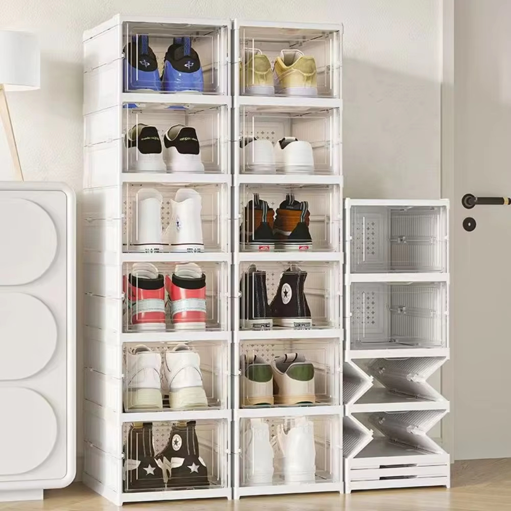 Shoe Box Display - 3/6 Layers Foldable Shoes Storage Box