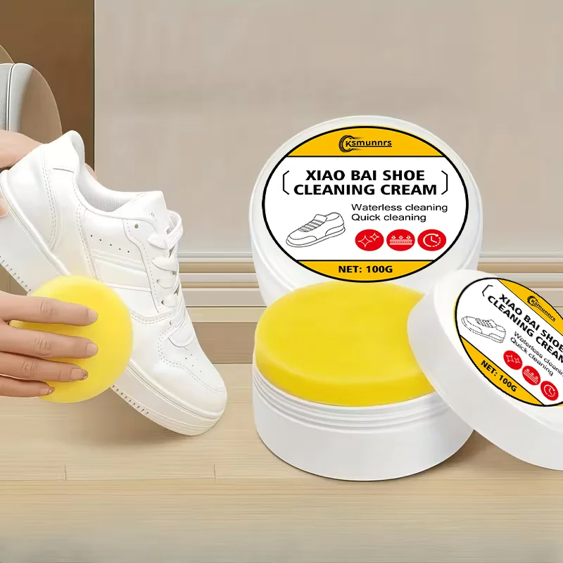 Shoe Polish Cream - Fasilawei Concentrated Multi-Use Cleaner Gel: Sponge-Included,