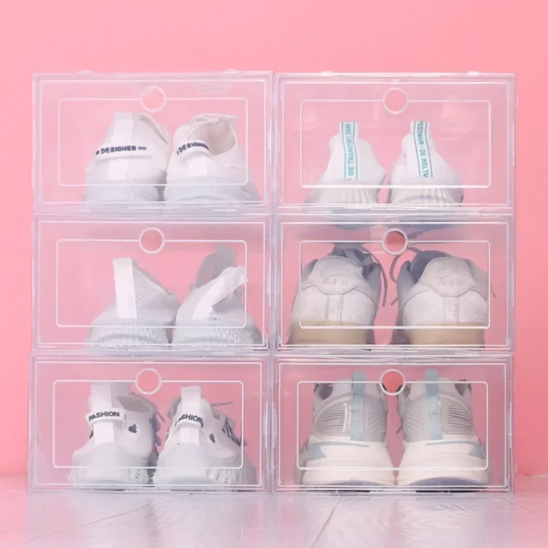 6pcs Transparent Stackable Sho – Shoe Box Display recenzja i cena