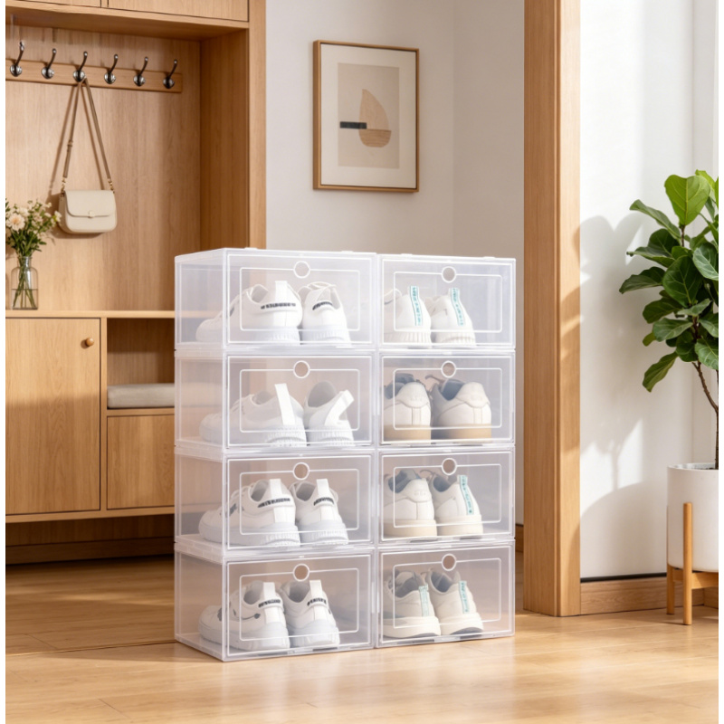 6pcs Transparent Stackable Sho – Shoe Box Display recenzja i cena