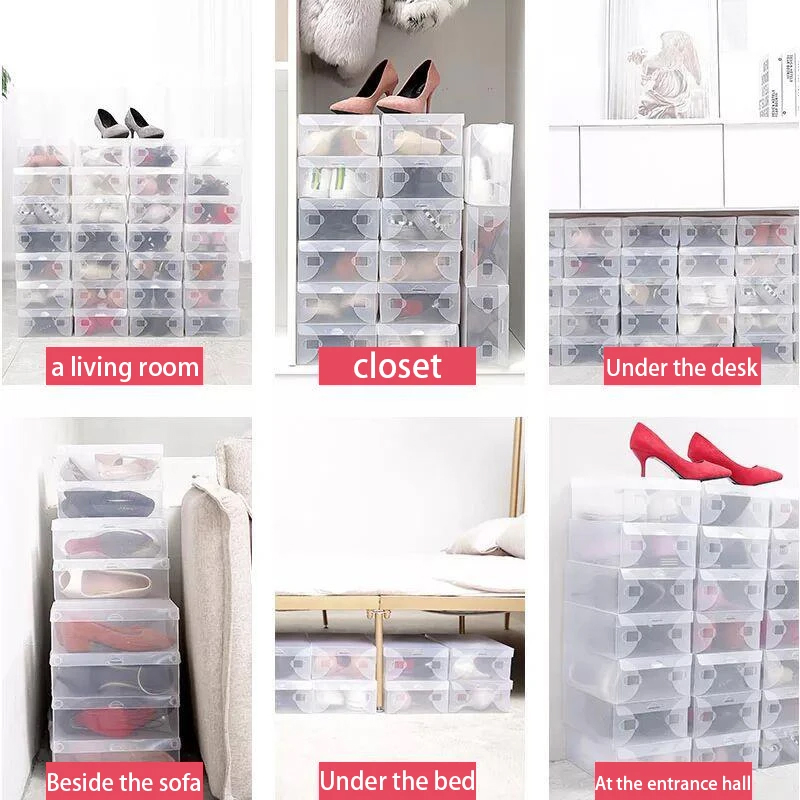 12 Transparent Thick Shoe Boxe – Shoe Box Display recenzja i cena