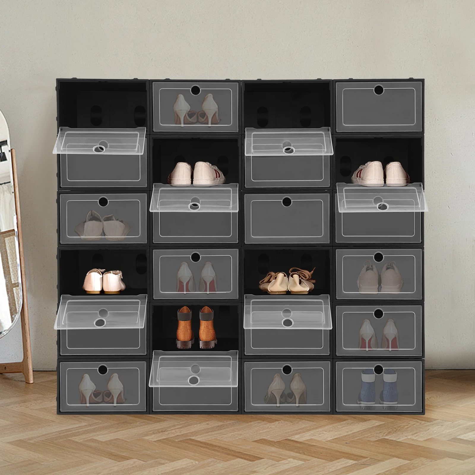 24-Pack Large Black Flip-Top S – Shoe Box Display recenzja i cena