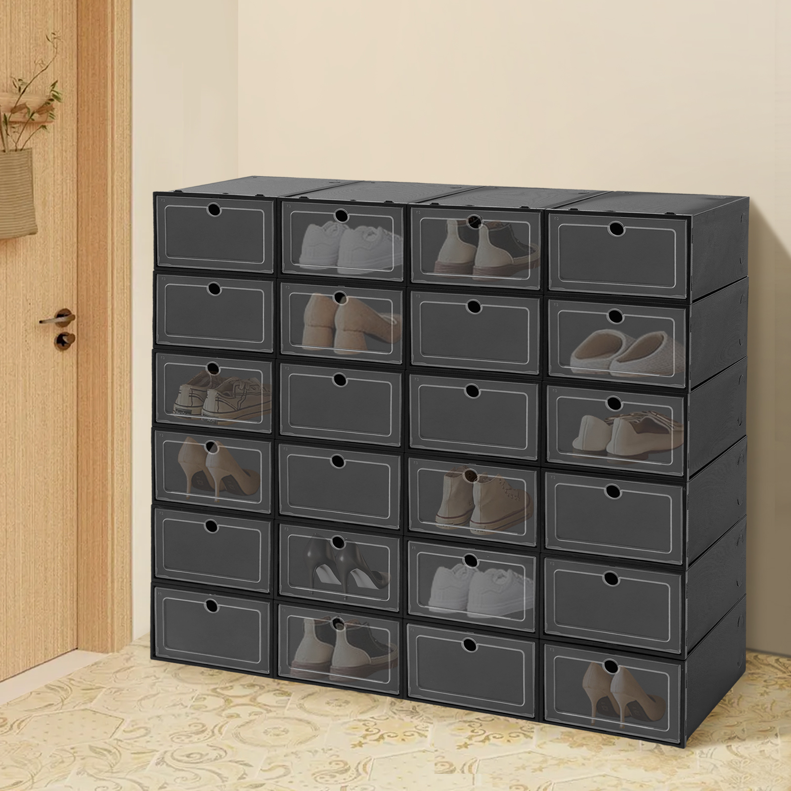 24-Pack Large Black Flip-Top S – Shoe Box Display recenzja i cena