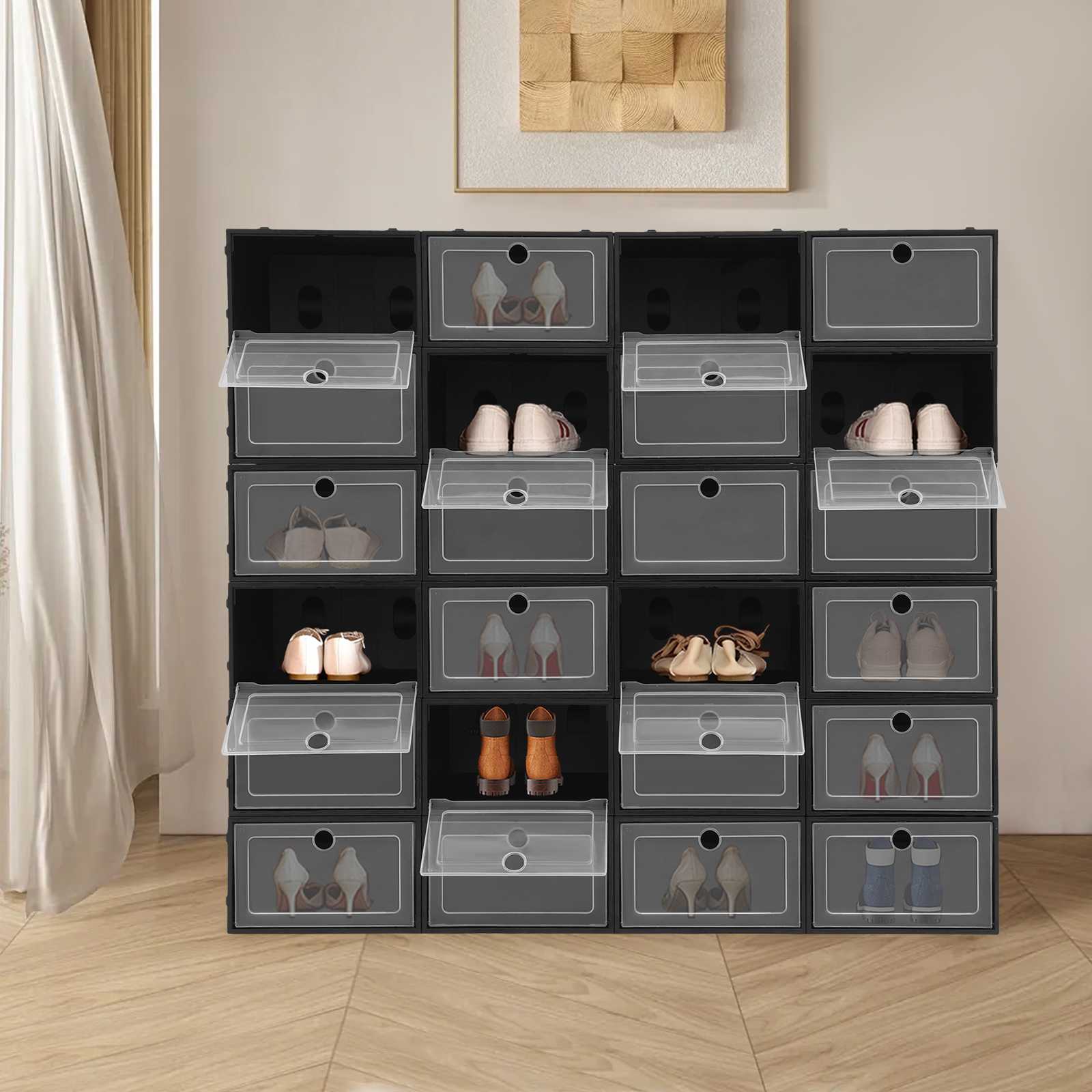 24-Pack Large Black Flip-Top S – Shoe Box Display recenzja i cena